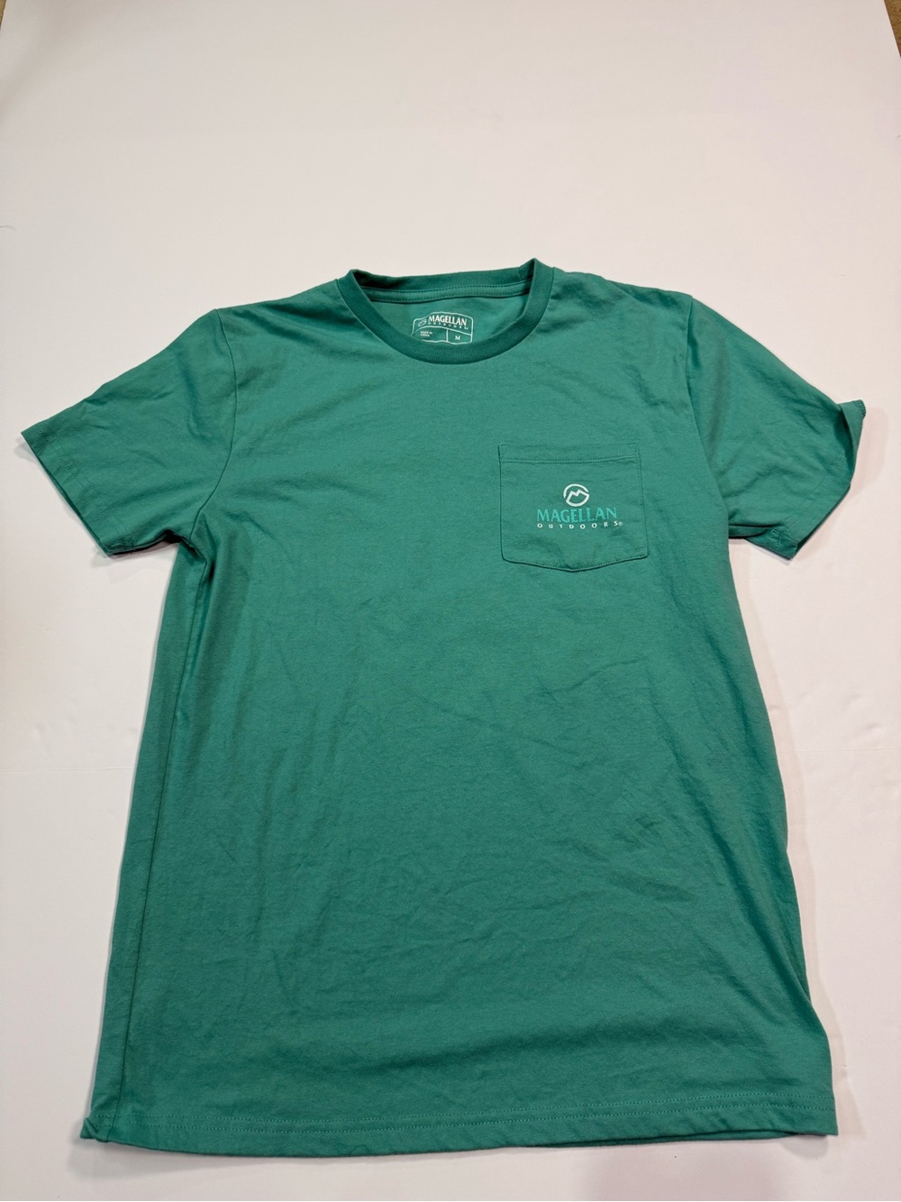 Magellan Outdoors Men’s Turquoise Green Short-Sleeve Pocket Tee